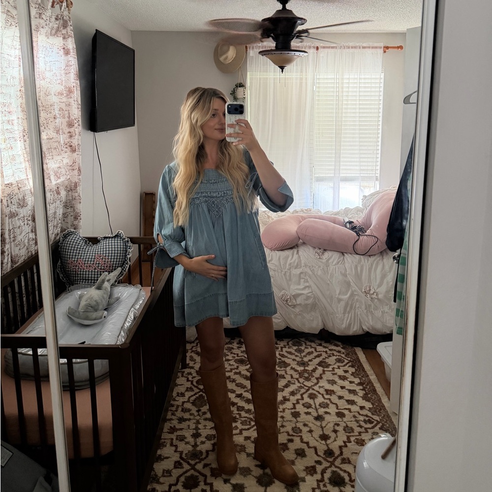 FREE PEOPLE DENIM DRESS - Picture 2 of 6